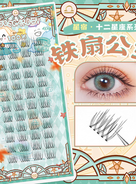 CODEGARDEN【星座系列】铁扇公主透明梗毛绒感上睫毛分段式假睫毛
