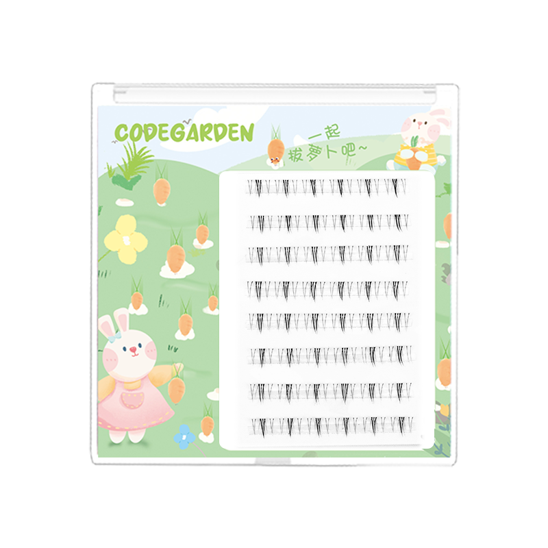CODEGARDEN假睫毛小野猫太阳花分段式下睫毛懒人三部曲自然仿真