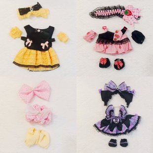 棉花娃娃衣服娃衣20cm女娃的服装女玩偶公O仔鞋子库洛米配饰睡衣