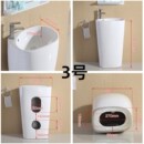 一体成型洗脸台盆 洗手盆 卫Y生间阳台水池 落地式 陶瓷连体立柱盆