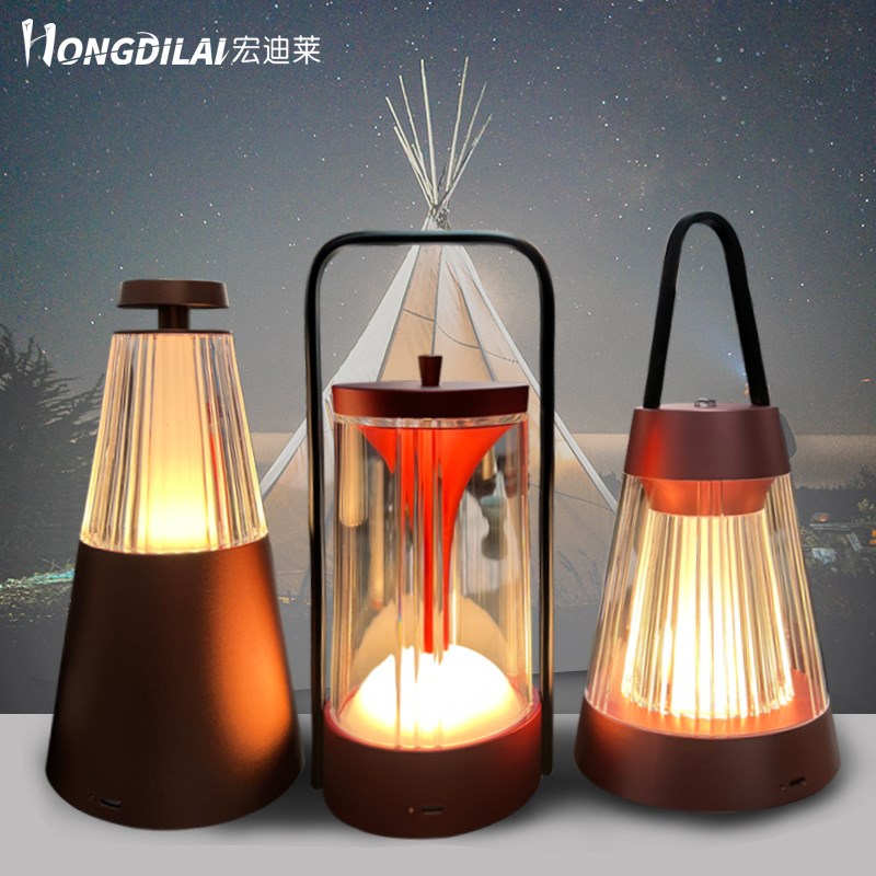 户外露营灯野营氛围营地灯充y电手提帐篷挂灯露营用品照明装饰灯