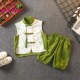 唐装 中国风儿童坎肩夏J天古风无袖 两件套薄 背心套装 汉服男童夏季