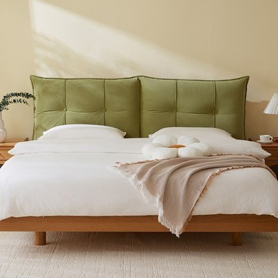 床头软包靠背高级感儿童防撞软靠榻榻米床上大靠R枕靠包懒人可拆