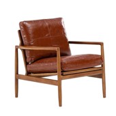 北欧实木真皮沙发意式 极简沙发客厅组合头层牛皮羽绒单人沙发椅