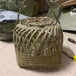 鸡笼竹编鸡笼子家用室外竹编关鸡鸭的笼子鸭笼P子特大号纯手工竹