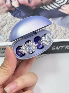 华为freeclip个性爆闪满钻冰花耳机钻扣夹小众气质耳机夹耳机配饰