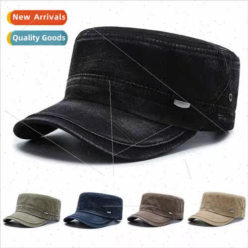 Hat men outdoor flat top milary cap spring fall sunscreen su