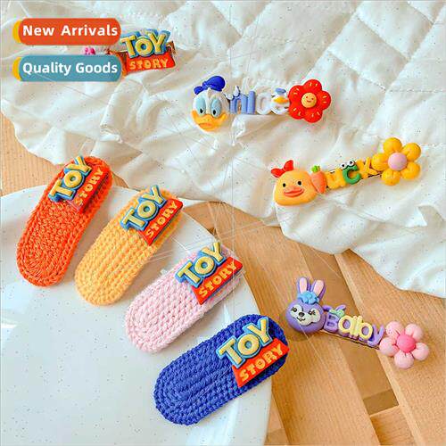Cute flowers rabb bow hair clips female autumn winter plush