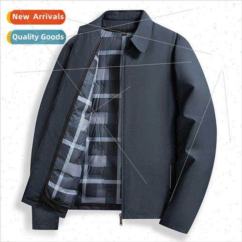 2023 light dad down jacket men winter removable liner middle