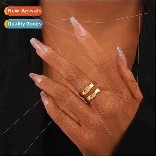 Europe fashion versatile nd stainless steel gold open double