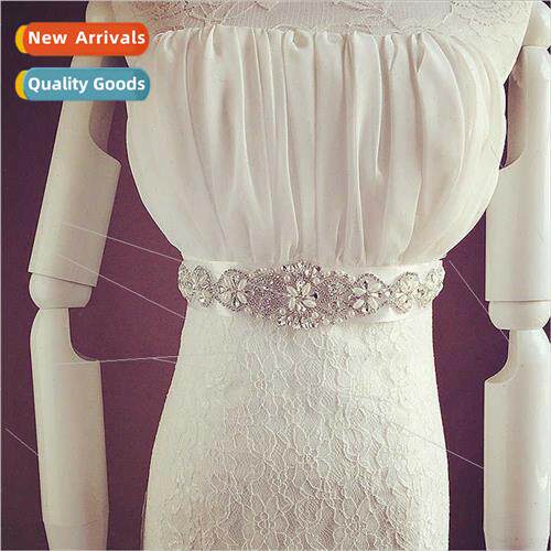XW62-4 Bridal Wedding Waistband Europe Rhinestone Belt Appli