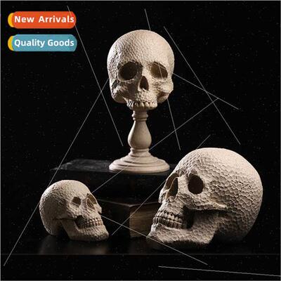 Scandinavian creative sandstone human head skull decorative