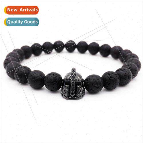 Volcanic stone elastic helmet bracelet gladiator men bracele