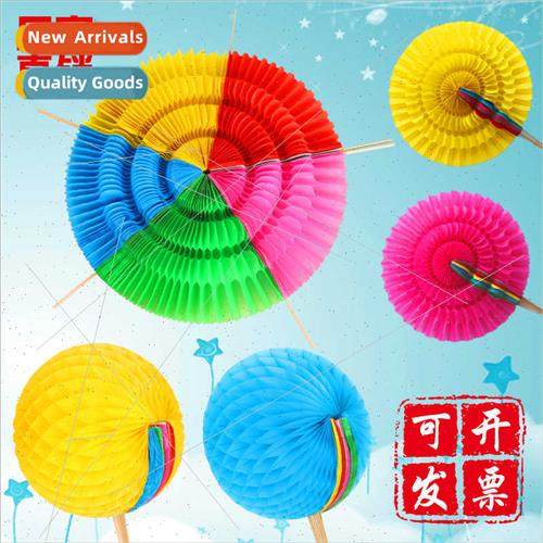 Hand-turned flower color-changing fan group exercise dance p
