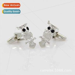 high grade gift Owl shirt cufflinks men aus French