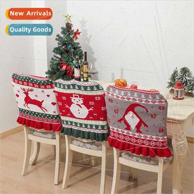 New Wool Kn Christmas Chair Covers Stool Backrest Covers Hol