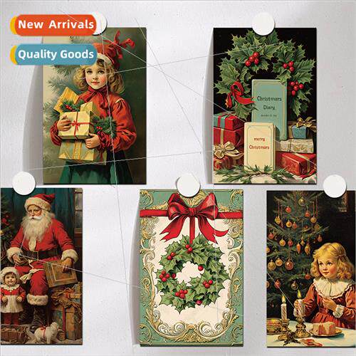 Vintage Christmas 10 Decorative Cards Wall cards Dorm Room v
