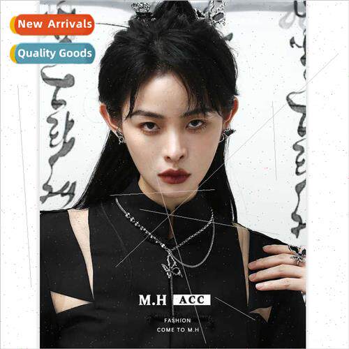 Astral Butterfly Necklace Women Stacked Necklace Chain Bone