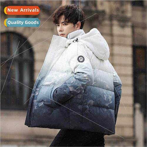 2023 winter new short thickened jacket men tide tide broad