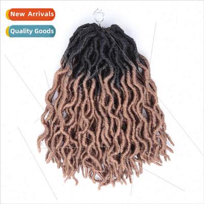 12inch Gradient Color Short Curly African Wig Dirty Braid Gy