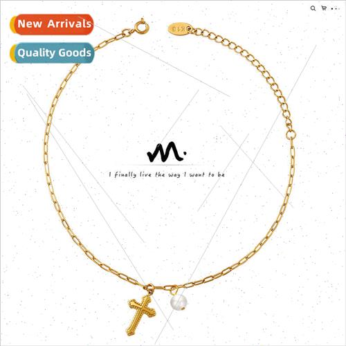 Summer ankle exposure Europe ins niche retro cross pendant p