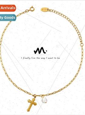 Summer ankle exposure Europe ins niche retro cross pendant p