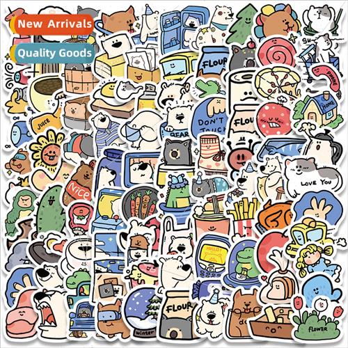 100 cartoon animal hostel cute stickers sucase books cell ph
