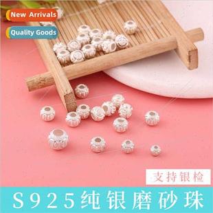money beads beading s925 diy frosted handmade materia silver