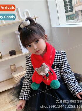 0-10 years old Christmas children scarf parent-child plush i