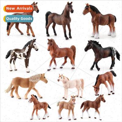 12 mulation Solid Wildlife Junk Horse Model Qianli Horse Mod