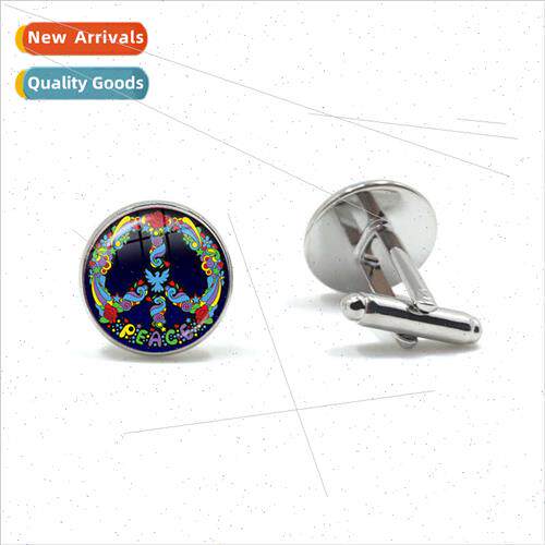 Peace gn Cufflinks Time Gems French Shirt Cufflinks Cufflink