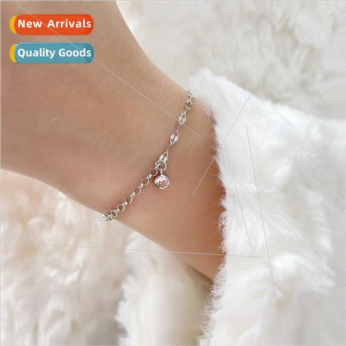 Encrusted round diamonds lip chain patchwork bracelet Americ