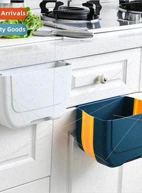 Kchen Oval Folding Garbage Can Plastic Wall Mounted Hanging