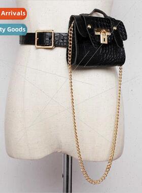 Korea waist bag female cute hundred 2019 new retro gold buck