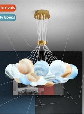 Personalized creative planet glass chandelier living room mu