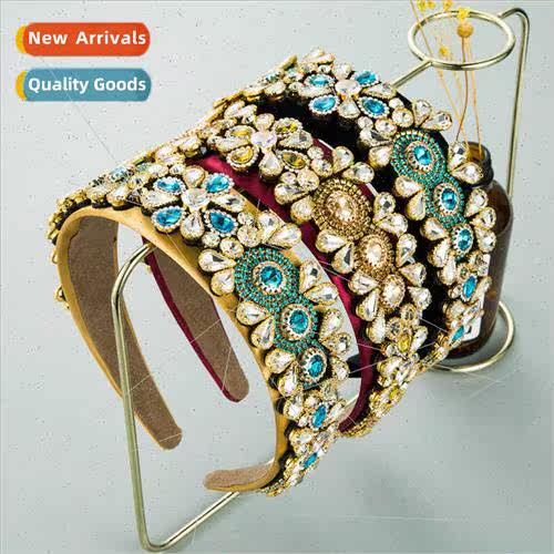 al new Europe solid color fabric diamonds flower styling hai