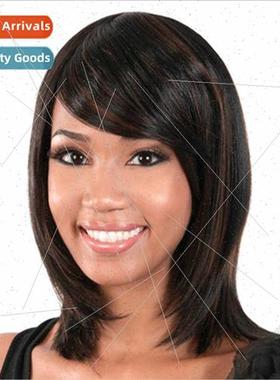 Europe wig women medium long hair o head set wigs Chemical f