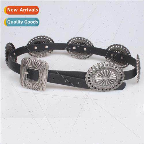Bohemian ins western cowboy women vintage ethnic belt wide b