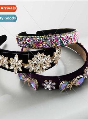 Hair bands Europe super flash glass diamonds personalized bo