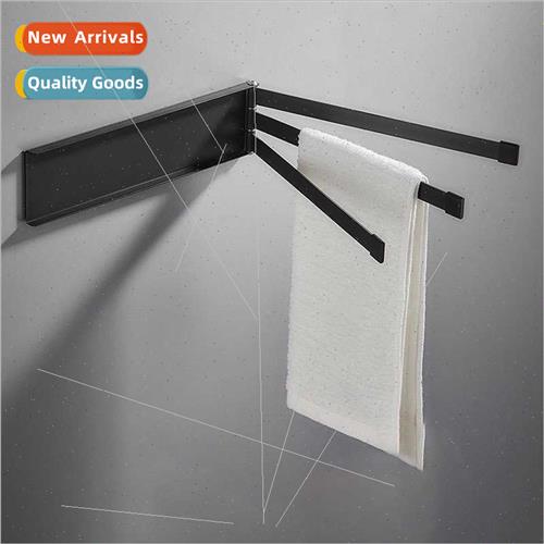 No punch new folding towel bar rotatable towel rack kchen ba