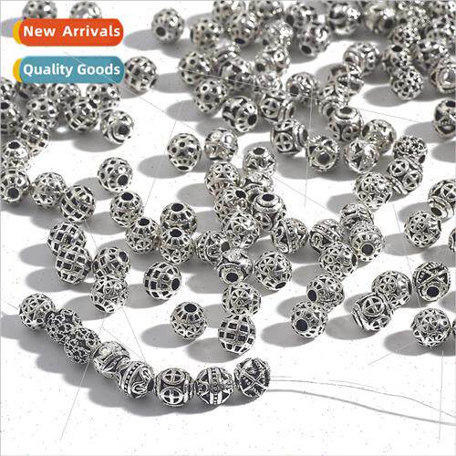diy jewelry accessories alloy imation hollow round beads spa