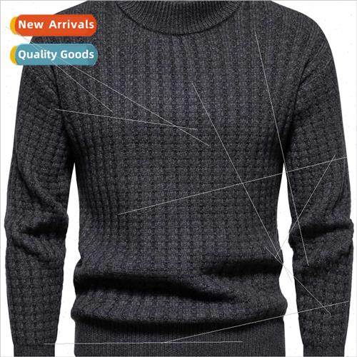 2023 Autumn Winter Men Solid Color Round Neck Kn Sweater Fas