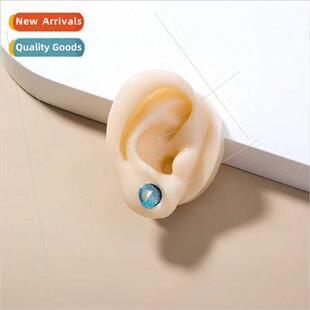 Europe niche cold clear glass earrings ocean jellyfish ear o