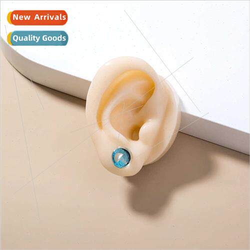 Europe niche cold clear glass earrings ocean jellyfish ear o