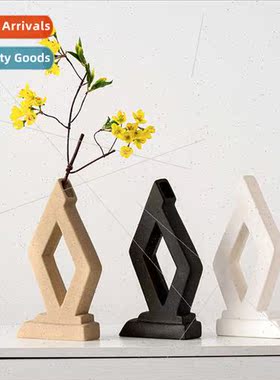 Diamond ceramic vase ornament simple modern living room orna
