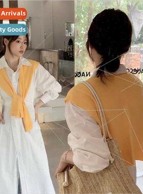 Spring Autumn knted false collar wool hchhiker small shawl s