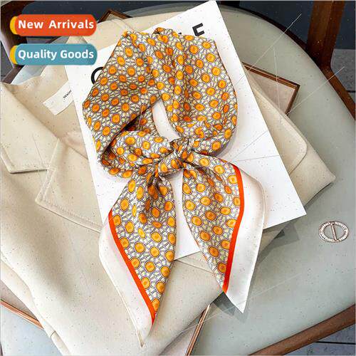 2022 Fashion Spring Autumn Printed Faux lk Small lk Scarf Me