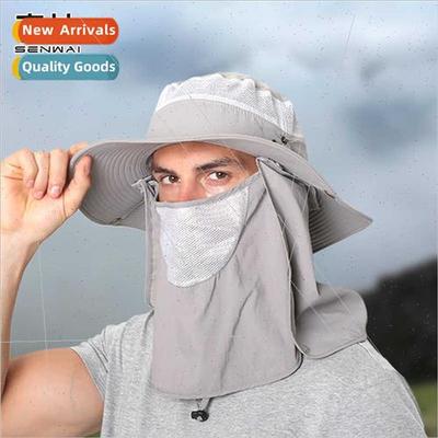 Sunshade hat outdoor big head circumference fisherman hat qu