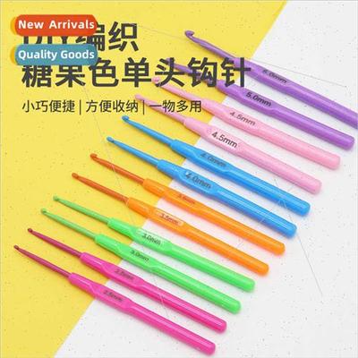Colorful Candy Plastic Shank ngle Head Crochet Hook DIY Hand