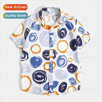 2023 Hawaii Beach Fashion Shirt Ice lk Draped Digal Printing